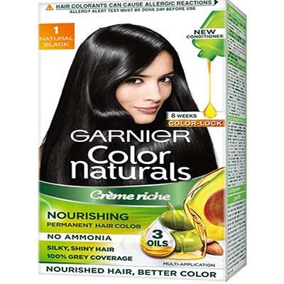  Garnier Color Naturals - Creme Hair Color 70 ml + 60 g Shade 1, Natural Black