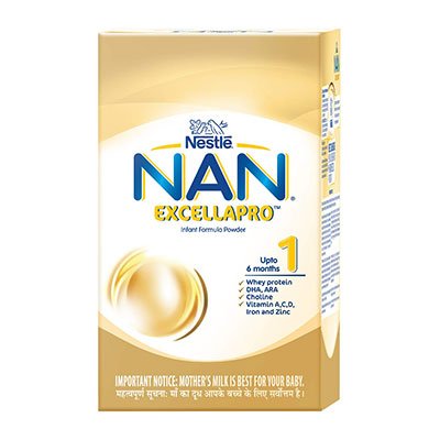  Nestle Nan Excellapro 1 Infant Formula Powder - Upto 6 months, Stage 1 400 g Tin Pack